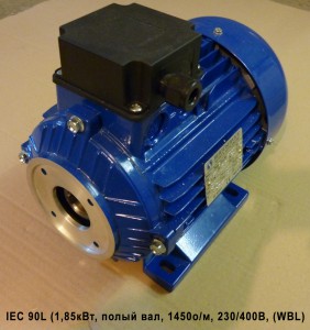 Электродвигатель IEC 90L (1,85 кВт, полый вал, 1450 об/мин, 400В, WBL)